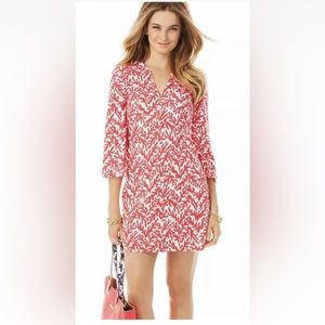 $158 lily Pulitzer zip terry coral dress